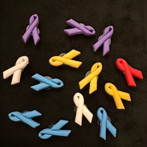 Colorful Awareness Ribbon Jibbitz